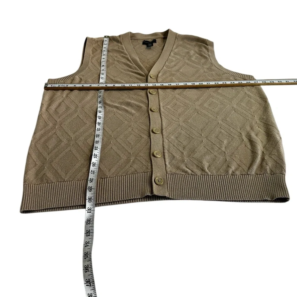 Shaquille O’Neal XLG Diamond Textured Mens V-Neck Big and tall Sweater Vest